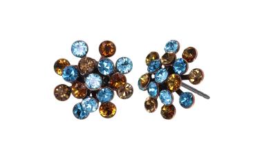 Blau/braun - Magic Fireball MINI - Ohrstecker von Konplott